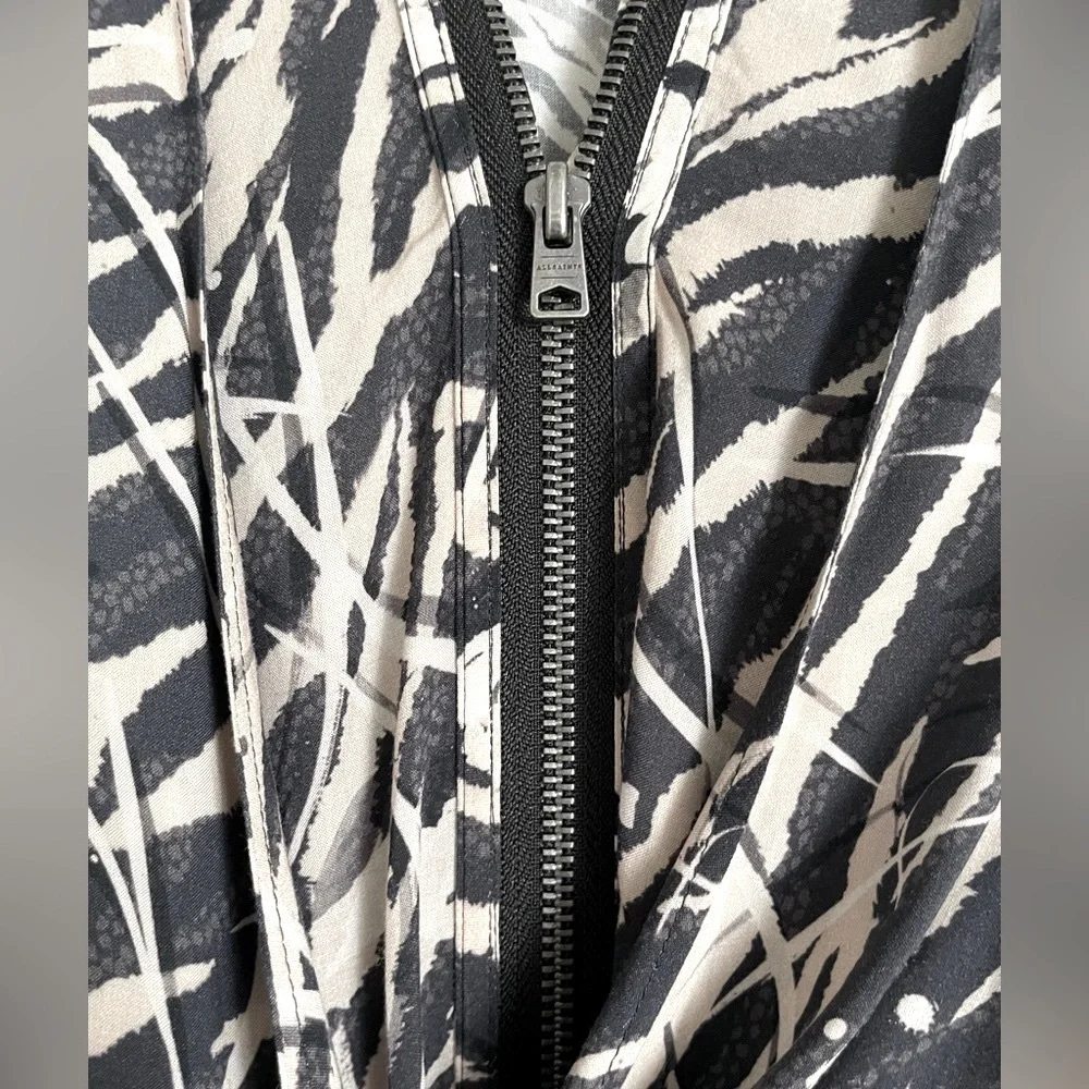 Allsaints Spitalfields Jayda Kazuno Zipper wrap Dress Small $279